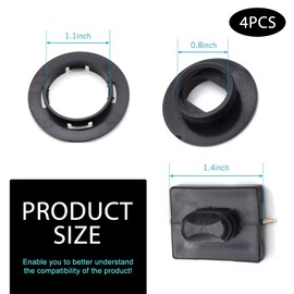 Arwrilt 4 PCS Car Interior Floor Mat Clips Kit, Car Interior Carpet Snap Foot Mat Holder Clamps (Black)