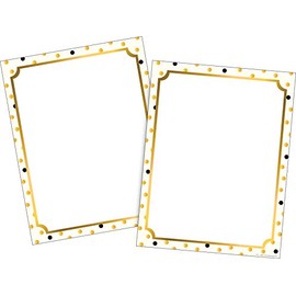 BARKER CREEK Designer Computer Paper 100 Sheet Set, Gold, Decorative Paper, Stationery, 8.5" x 11", 100 sheets, Home, School, and Office Supplies (3624)