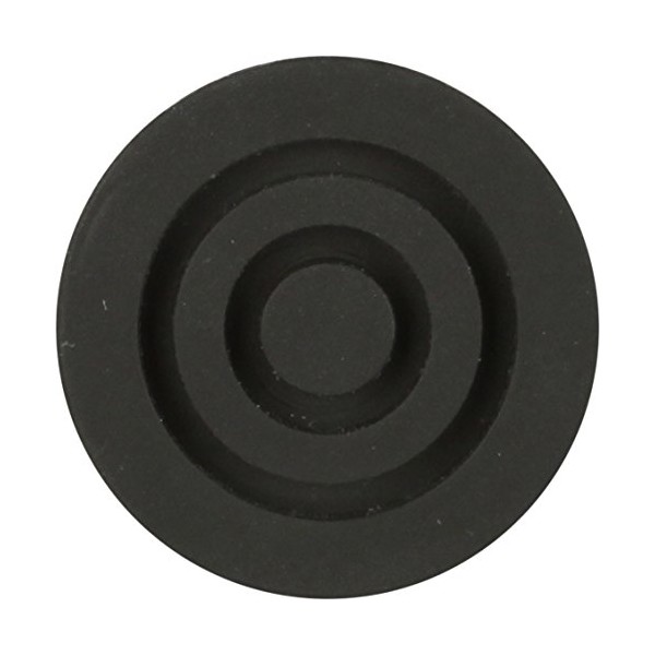 Black Steel Inserted Rubber Cane Tip with Carbon Fiber Pattern