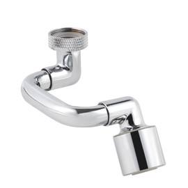 Hibbent 1080° Swivel Faucet for Bathroom Sink, Tap Aerator with M18.5 Adapter, Dual Function Big Angle Twist and Rotation Aerator for Kitchen Sink FM22 Chrome