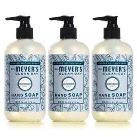 MRS. MEYER'S CLEAN DAY Hand Soap, Made with Essential Oils, Snowdrop, 12.5 fl. Oz (Pack of 3)
