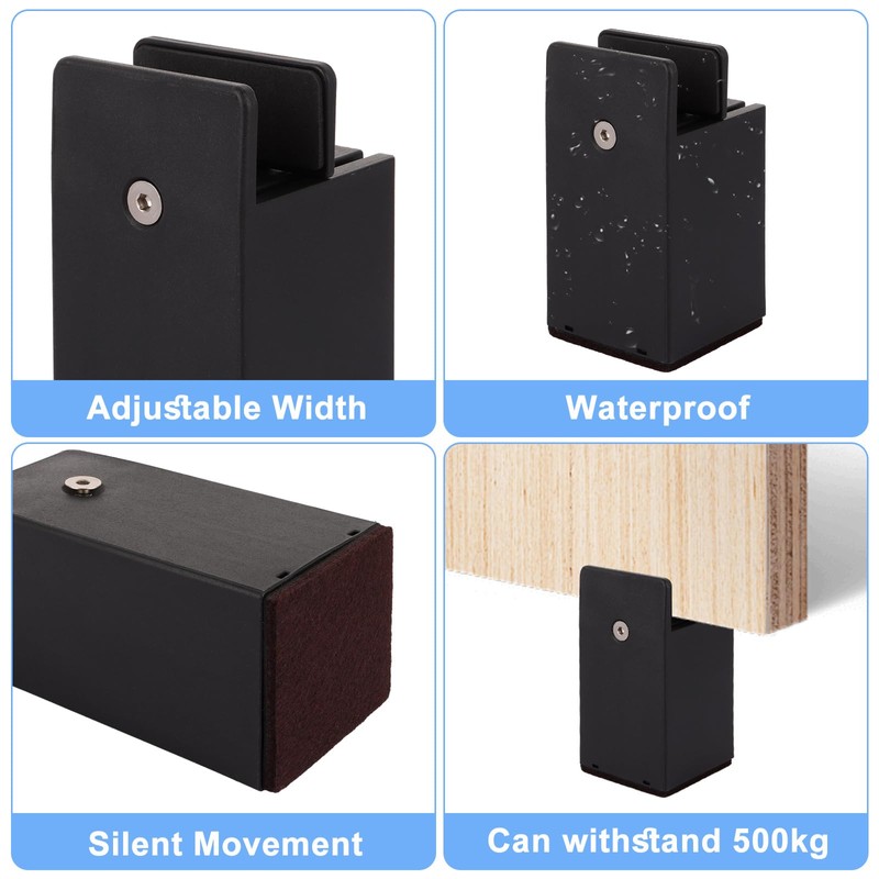 DAJAVE 4 Pack Bed Risers, 4 Inch Furniture Risers Adjustable