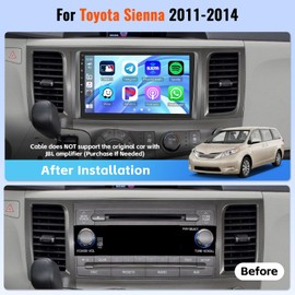 Realdio Android Car Stereo for Toyota Sienna 2011 2012 2013 2014 with CarPlay Android Auto 26UI 2GB+64GB