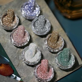 Royce Kuks Reflective Glitter Bling Powder Nail Art Set 8 Types