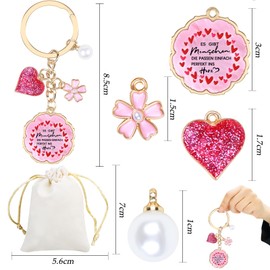 TUZELIYA Keyring Gifts for Women Inspirational Gifts for Girlfriend Girls Sisters Girlfriends Mothers Grandmothers Colleagues - Small Birthday Gifts for Women, Pink - A., Unit size