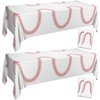 APUXXJUPA Baseball Tablecloth - Baseball Pattern Table Covers Plastic Waterproof