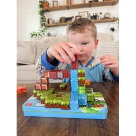 Coodoo Magnetic Blocks Travel Toys with Portable Metal Tin – Toddler Magnet Tiles Building Blocks STEM, Montessori Kids Toys for 3+ Year Old Boys & Girls, Classroom Must Haves, and Sensory Toys