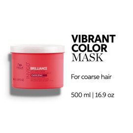 Wella Professionals Invigo Brilliance Color Vibrancy Mask for Coarse Hair | Conditioning & Moisturizing Treatment | 16.9 Fl Oz
