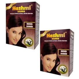2 HENNA TINTE PARA CABELLO (CAFÉ/MARRÓN) HASHMI | LO MAS NATURAL | SIN MALTRATAR TU CABELLO