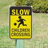 JECOMPRIS 2pcs Safety Signs Slow at Play Signs Sidewalk Signs
