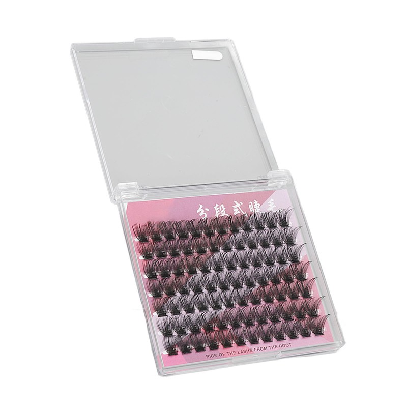 84 Clusters 14mm False Eyelashes D Curly Dense Hair DIY