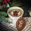 3PC Set Christmas Coffee Stencil Kit, Santa Claus Design, Coffee