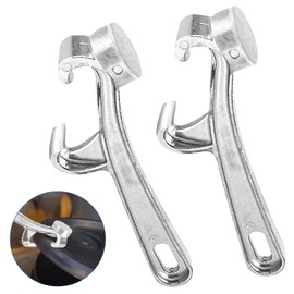 Aluminum Bucket Opener 5 Gallon Pail Opener Silver Buckets Lid Wrench Metal Can Opener Paint Barrel Opener Lid Remover Tool for Home Industrial Use, 2 Pieces(COLOR:silver)