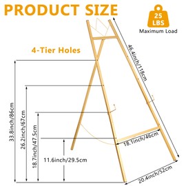 4-Tier Easel Stand for Sign, Gold Heavy Duty Metal Display Easel with Adjustable Chain, Height Art Easel for Art, Welcome Signs, Posters, Pictures, Paintings, and Commercial Display