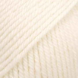 Drops Daisy 100% Merino Wool Yarn for Knitting and Crocheting, 3 or Light, DK, Leight Worsted Weight, 1.8 oz 120 Yards per Ball 1 * 50g (01 Off White)
