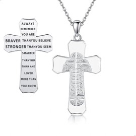 AXOMY Football Cross Necklace 925 Sterling Silver Football Pendant Necklaces Football Jewelry Christian Gifts for Men Women Footballer Football lovers