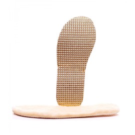 pbezler Winter Insoles Wool Felt Lambskin E16, gold