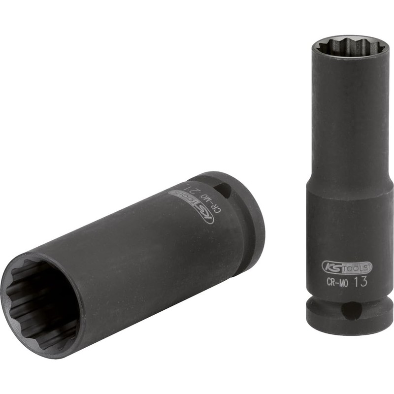 KS Tools 515.0945 1/2-Inch 12-Point Impact Socket, Long, 13 mm