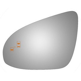 Burco 4472B Driver Side Power Replacement Mirror Glass with Lasered Holes to use with Factory Blind Spot Detector for 2012-2016 TOYOTA AVALON, 2012-2014 TOYOTA CAMRY