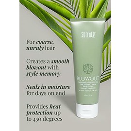 Surface Hair Blowout Bálsamo suavizante para peinar, 4 onzas, con aceite de babassu y aceite de maracuja, bálsamo suavizante premium para mujeres y hombres