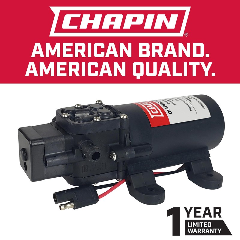 Chapin International 6-9206 12V 1.0 GPM Standard Diaphragm Pump, Black