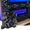Art3d PVC 3D Diamond Wall Panel Jagged Matching-Matt Black, for