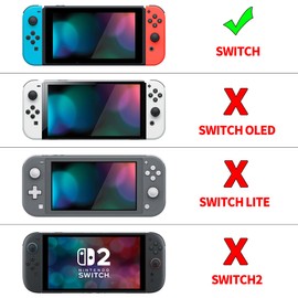eXtremeRate PlayVital Switch Console Compatible Back Cover, NS Joycon Handheld Controller Detachable Protector Hard Shell Customized Dockable Protective Case for Switch [White]