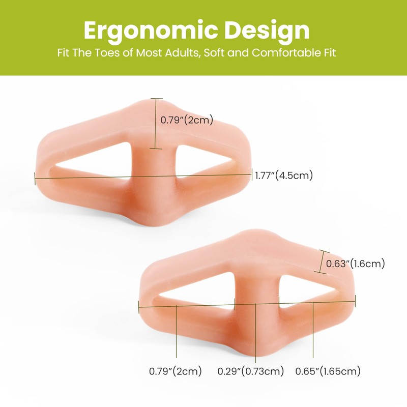 Bukihome Toe Separators Bunion Corrector - 8 Pack Big Toe