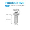 PATIKIL 3/8-16x1" Button Head Socket Cap Screws, 10 Pcs 304