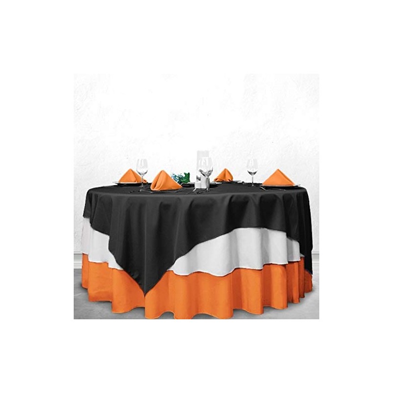 TableLinensforLess Polyester Round Tablecloth, 72 Inch Round, (Dark Lemon)