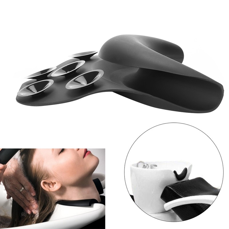 Silicone Curved Pillow Shampoo Bed Neck Rest Hair Wash Pillow