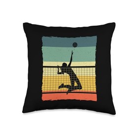 Volleyball Gift Beach Volleyball Player Team Stuff Men Women College Player Volleyball Lover Throw Pillow, 16x16, Multicolor