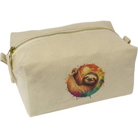 'Sloth at Sunset' Canvas Wash Bag/Makeup Case (CS00038453)