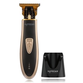 Supreme Trimmer T Shaper: 90-min run time, low noise, and vibration. Ideal cordless trimmer for professionals, kids, elderly, and sensitive skin. - Style: ST5210, Color: Black/Gold