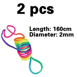 Pack of 2 Finger Twist, Thread Game, Finger Games Children, Finger Twist Children with Instructions, Flexible Thread Games for Children, Rainbow Rope, Ideal as a Small Gift, Party Bag and for the