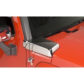 Side Air Intake Hood Vents Covers Chrome Moulding Bezel Compatible with 2006-2010 Hummer H3