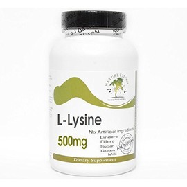 L-Lysine 500mg ~ 200 Capsules - No Additives ~ Naturetition Supplements