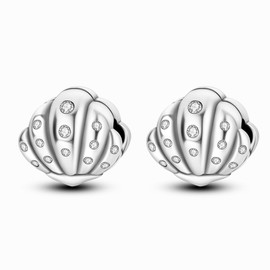Hapour Clip Spacer Charm for Bracelet Clip Clasp Stopper Bead Spacer DIY Fit European Snake Bracelet Openable 925 Sterling Silver Beads Jewellery for Women, Cubic Zirconia, Sterling Silver, Cubic