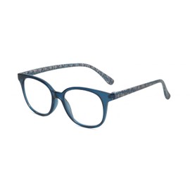 Calabria L 15576 Blue Light Filter Reading Glasses +1.25 Crystal White Womens Designer Trendy Chic Readers Modern Eyeglasses