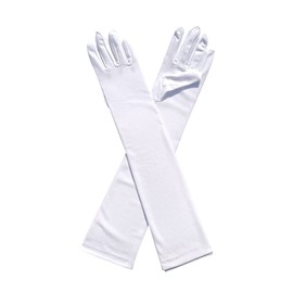 Samcos Gloves, Long Gloves, 1 Set, Shiny Satin Gloves, Accessories, Accessories, Costume, Ladies, Dress, Reception, Show, Wedding, Dance, Cosplay, Wedding, Party, Dance, Approx. 21.7 inches (55 cm),