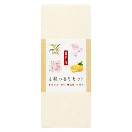 Shinpei Incense Incense, Set of 4 Scents 2 (Japanese Scents), 0.4 oz (10 g) each (23 sticks), 5 sizes, 4 types of Osmanthus (Cherry Blossoms, Roses, Yuzu)