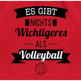 Shirtracer - Gym Bag Backpack - Gift Accessories - There Is Nothing More Important Than Volleyball, 3 Red
