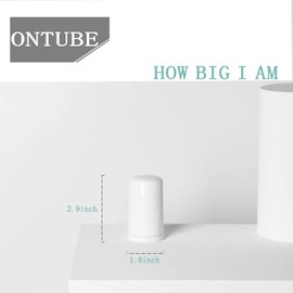 ONTUBE Ceramic Toothpick Holder with Lid,Toothpick Dispenser for Home, Easy To Clean Set of 2, White