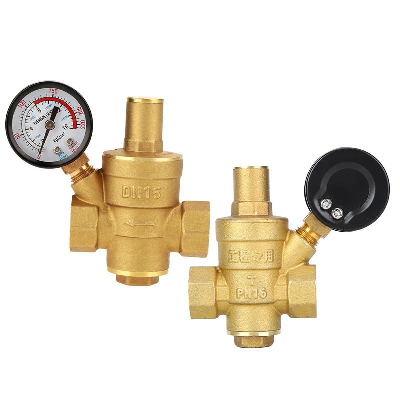 Water Pressure Regulator Valve, DN15 Brass RV Adjustable Water Pressure