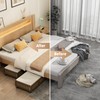 Bamboo Under Bed Storage Containers with Wheels, 2 Pack Under