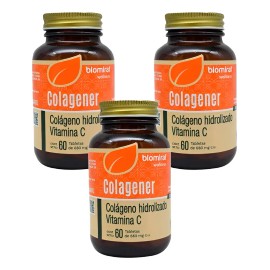 Pack3 Colagener Colágeno Hidrolizado + Vitamina C 60 Tableta