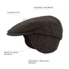 Men's Winter Flat Cap with Ear Flaps, Made from 100