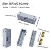12Pcs 10AWG 60Amp Wire Connectors Kit,Brass Quick Splicing Wire Connection