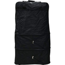 Charlie Sport Expandable Wheel Bag Luggage, Black, 40x23x14 Inches