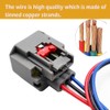 LIZAPUS 2PCS 3-Way Front Turn Signal Light Connector Compatible with